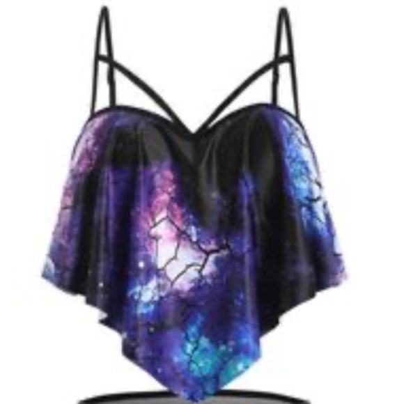 2 for $50 - Dressfo - Galaxy Print Underwired Bikini Swim Top - Size 10 BNWT - Picture 2 of 7